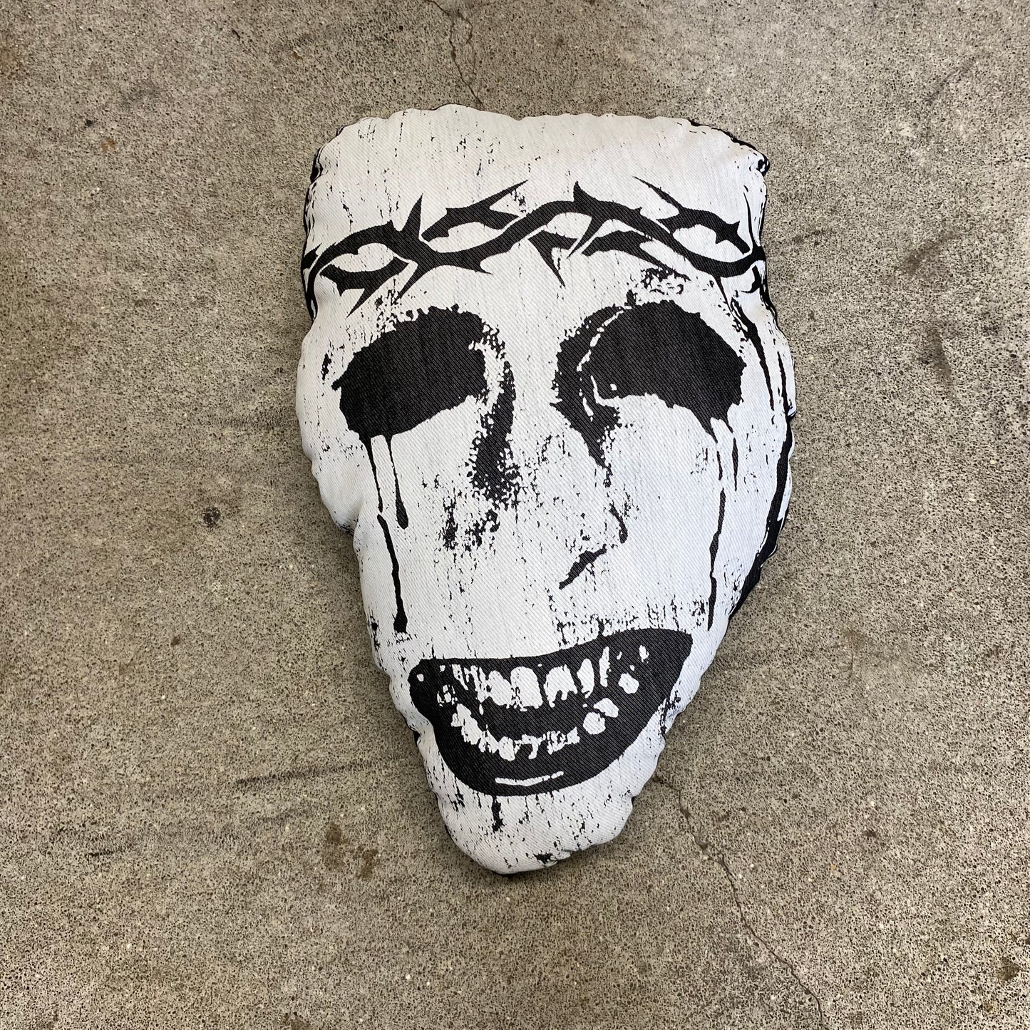 1of1 ‘Face of Pain’ Jumbo Denim Pillow