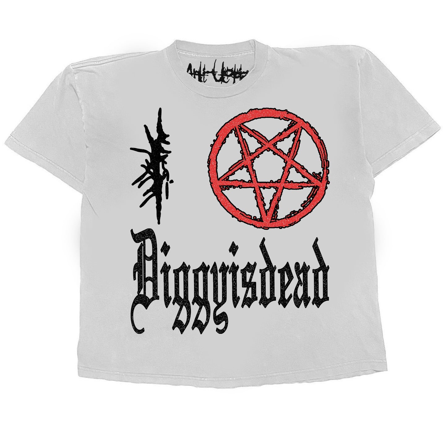 ‘I ⛧⃝ DiggyisDead’ Tee - White