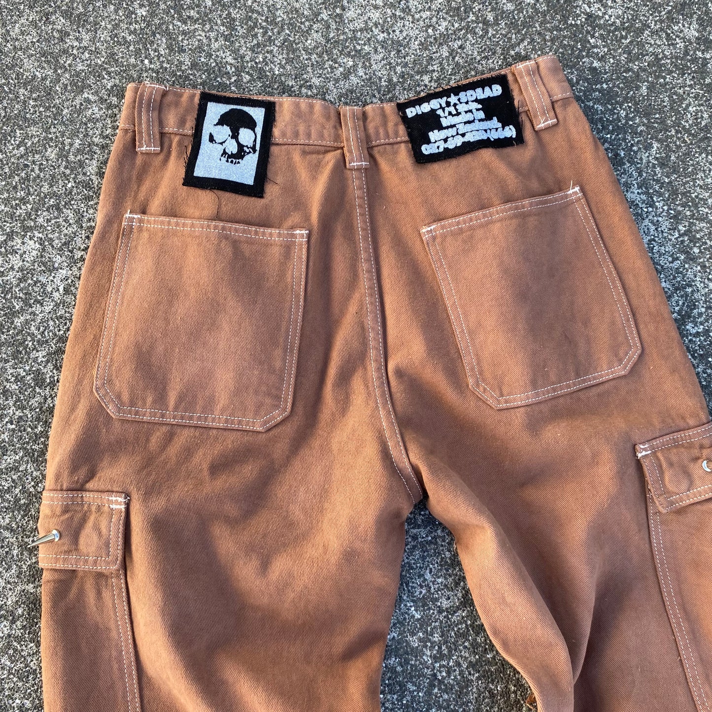 1/1 “Dirty Graveyard Dweller” Distressed Cargo Jeans - 32x32