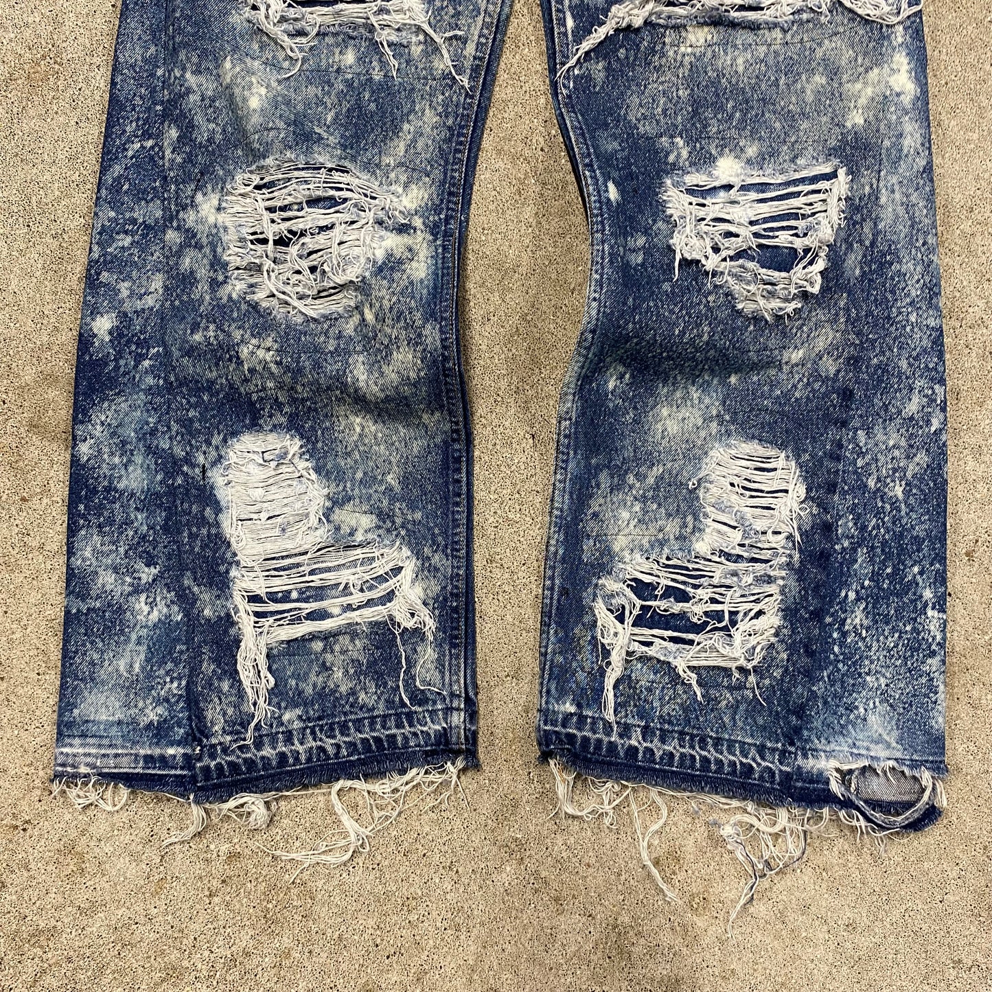1/1 ‘ROTTEN SOLDIER’ Bleached Flared Jeans - 34X32