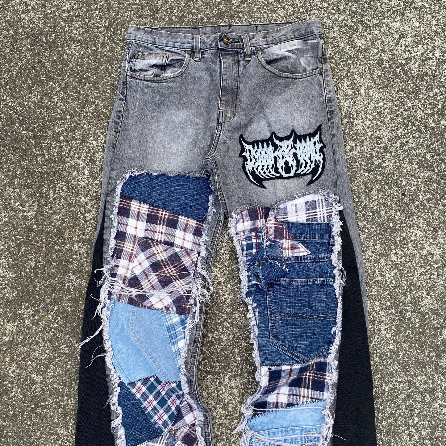 1/1 ‘Flannel Graveyard’ DID X PEMI Jeans - 32X34