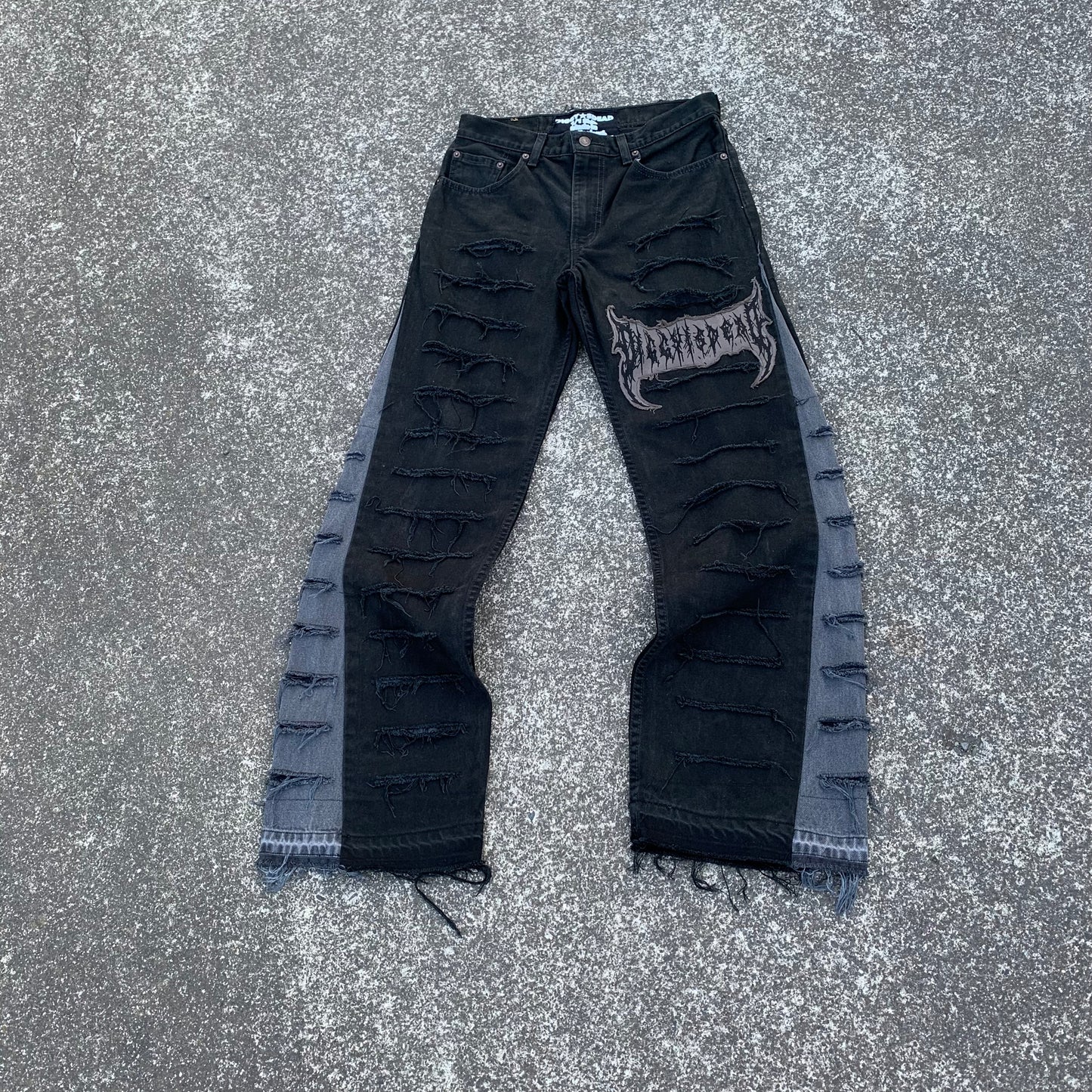 1/1 Distressed Logo Jeans - 33x32