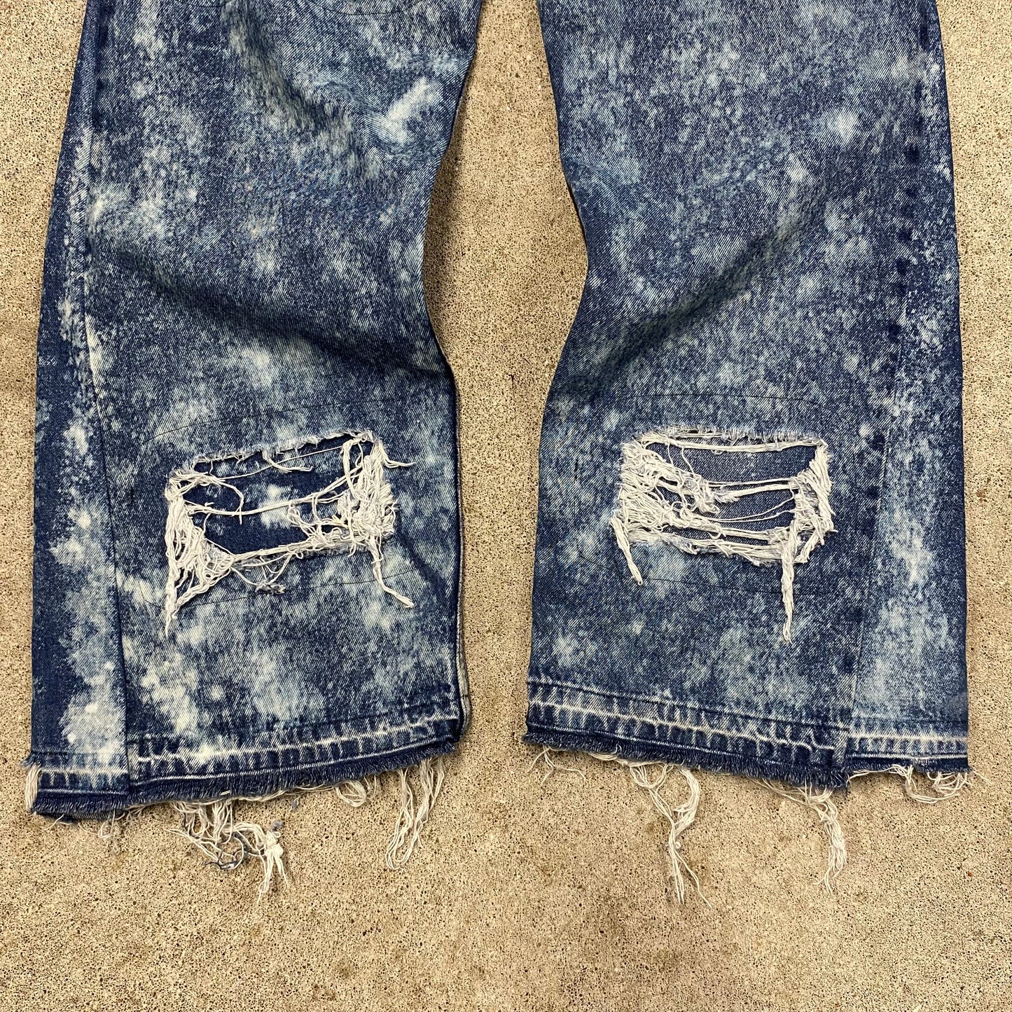1/1 ‘ROTTEN SOLDIER’ Bleached Flared Jeans - 34X32