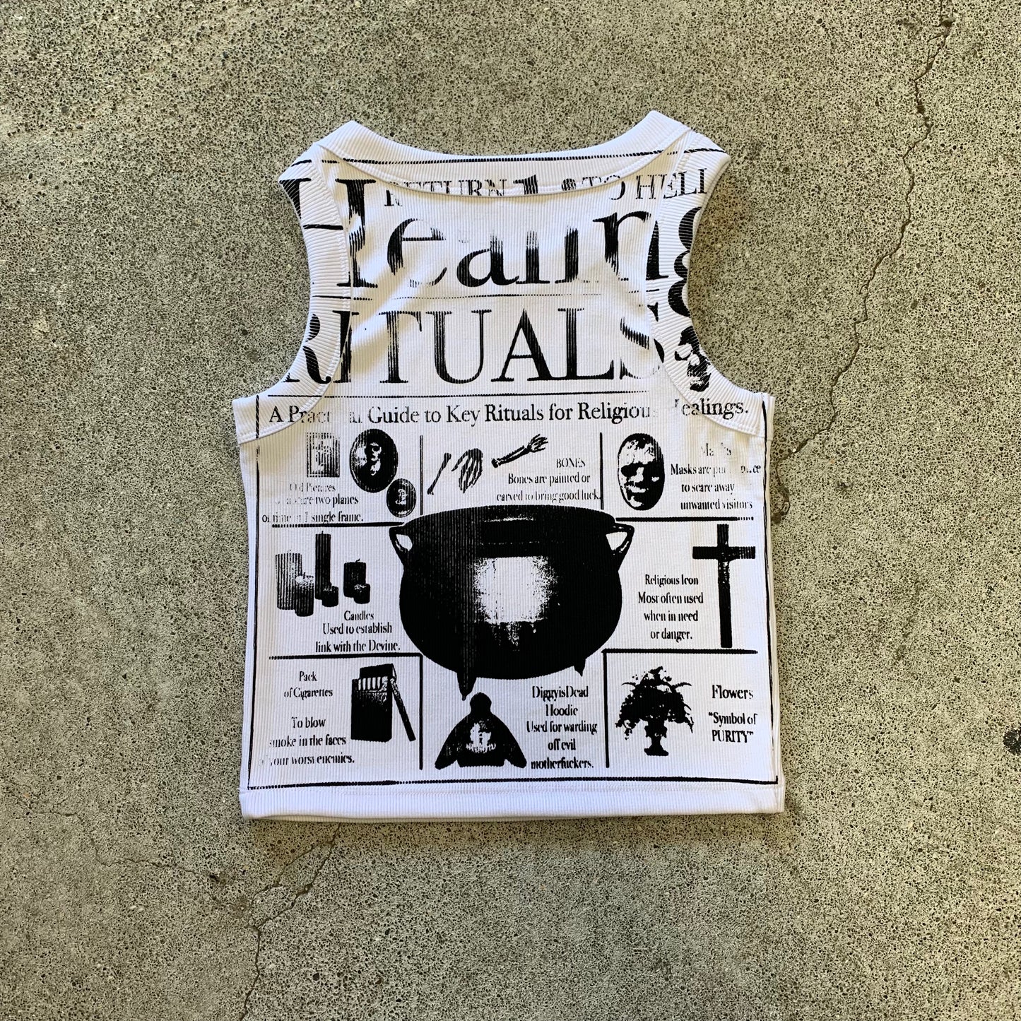 Healing Rituals Crop Singlet *Made to order*