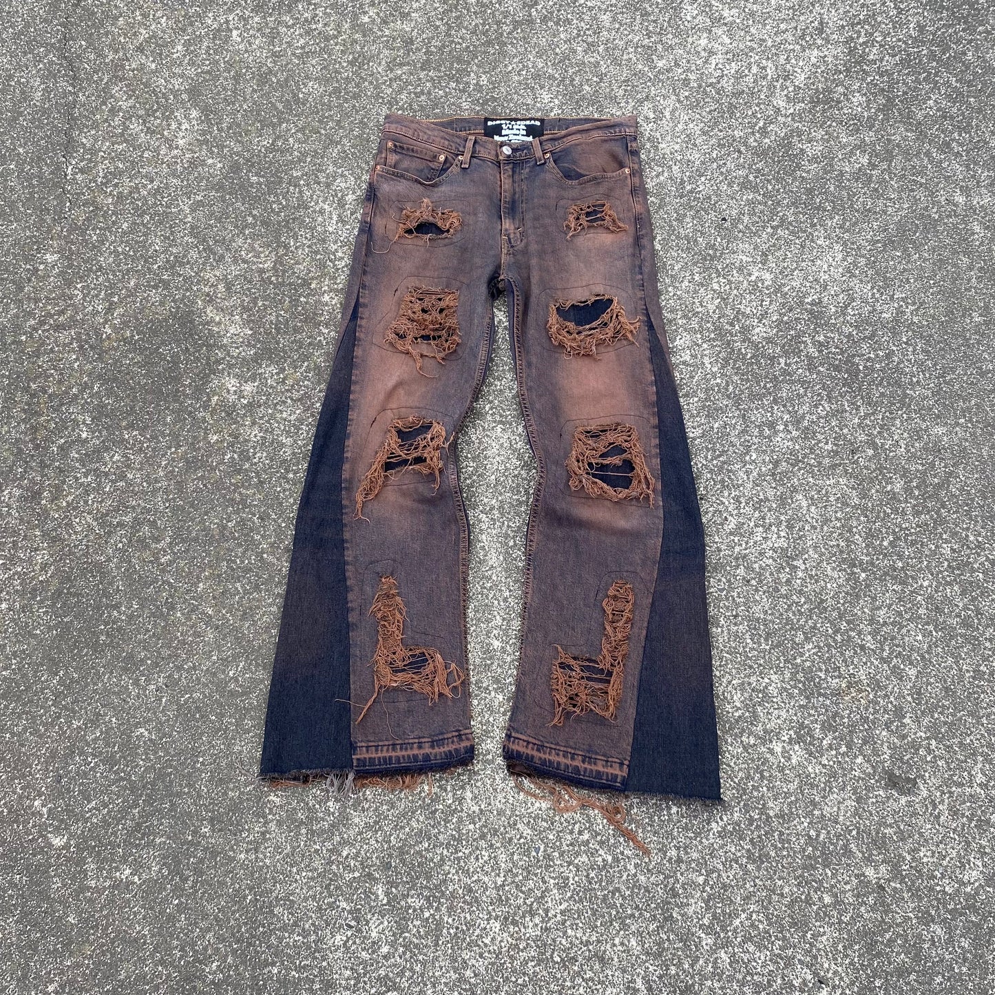 1/1 ‘Escaped From my Tomb’ Distressed Jeans - 34X32