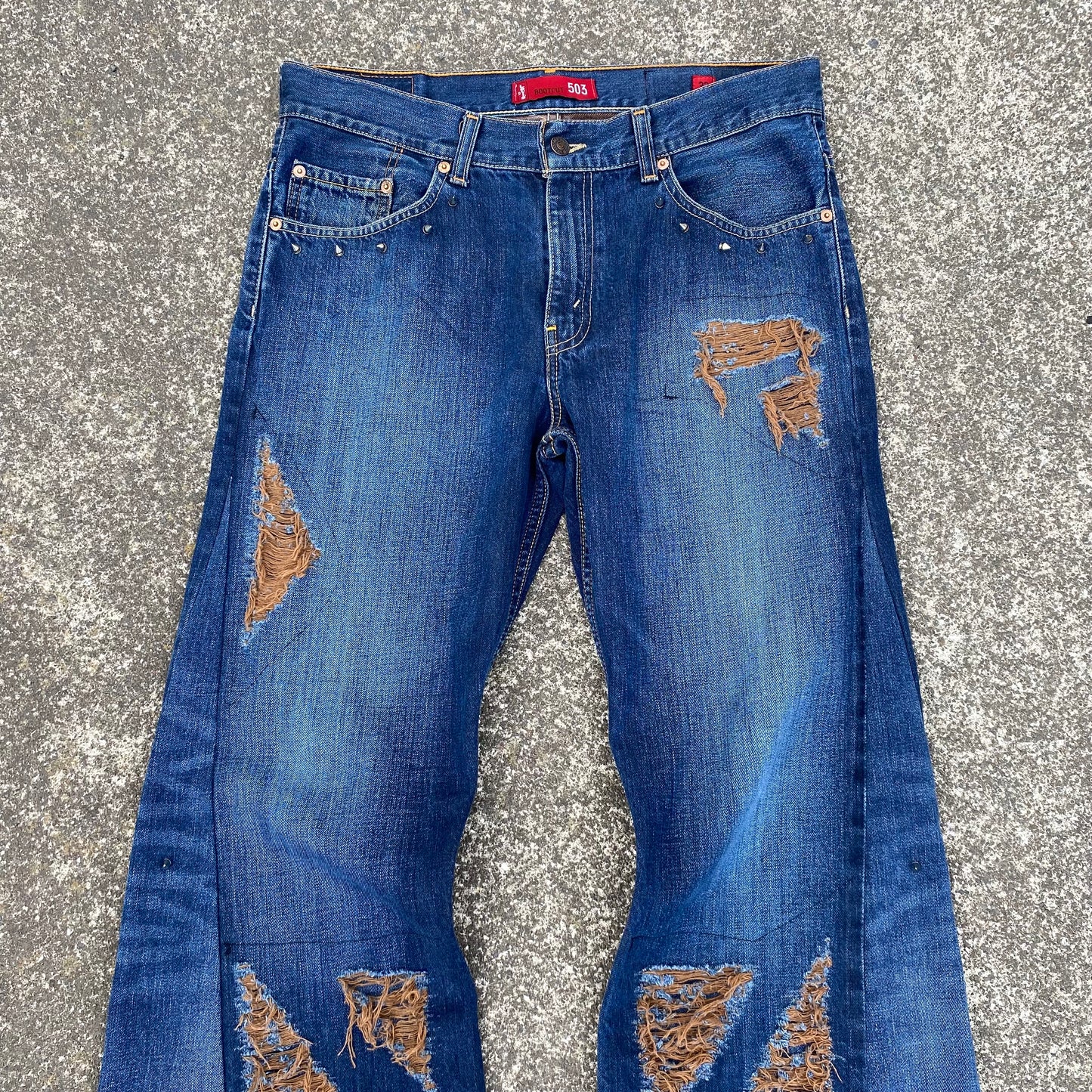 1/1 ‘My Distressing is Made of Mud’ Distressed Jeans - 33X32