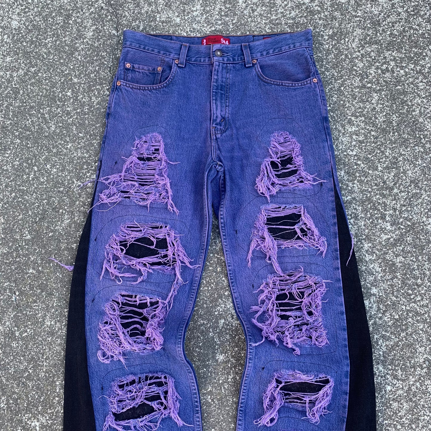 1/1 Distressed Purp Jeans - 33x30