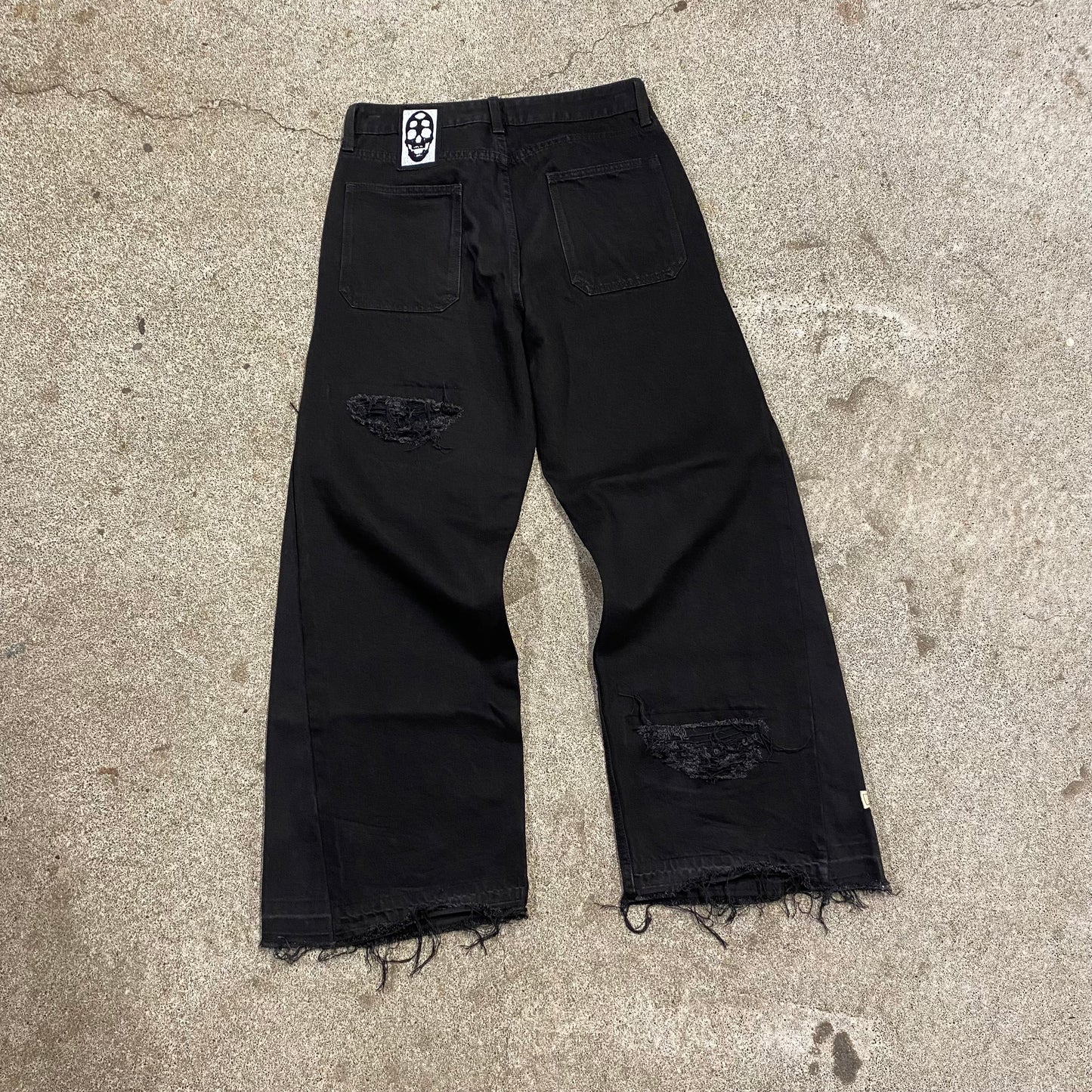 1/1 ‘LEATHER SKULL’ Flared Jeans - 32X32