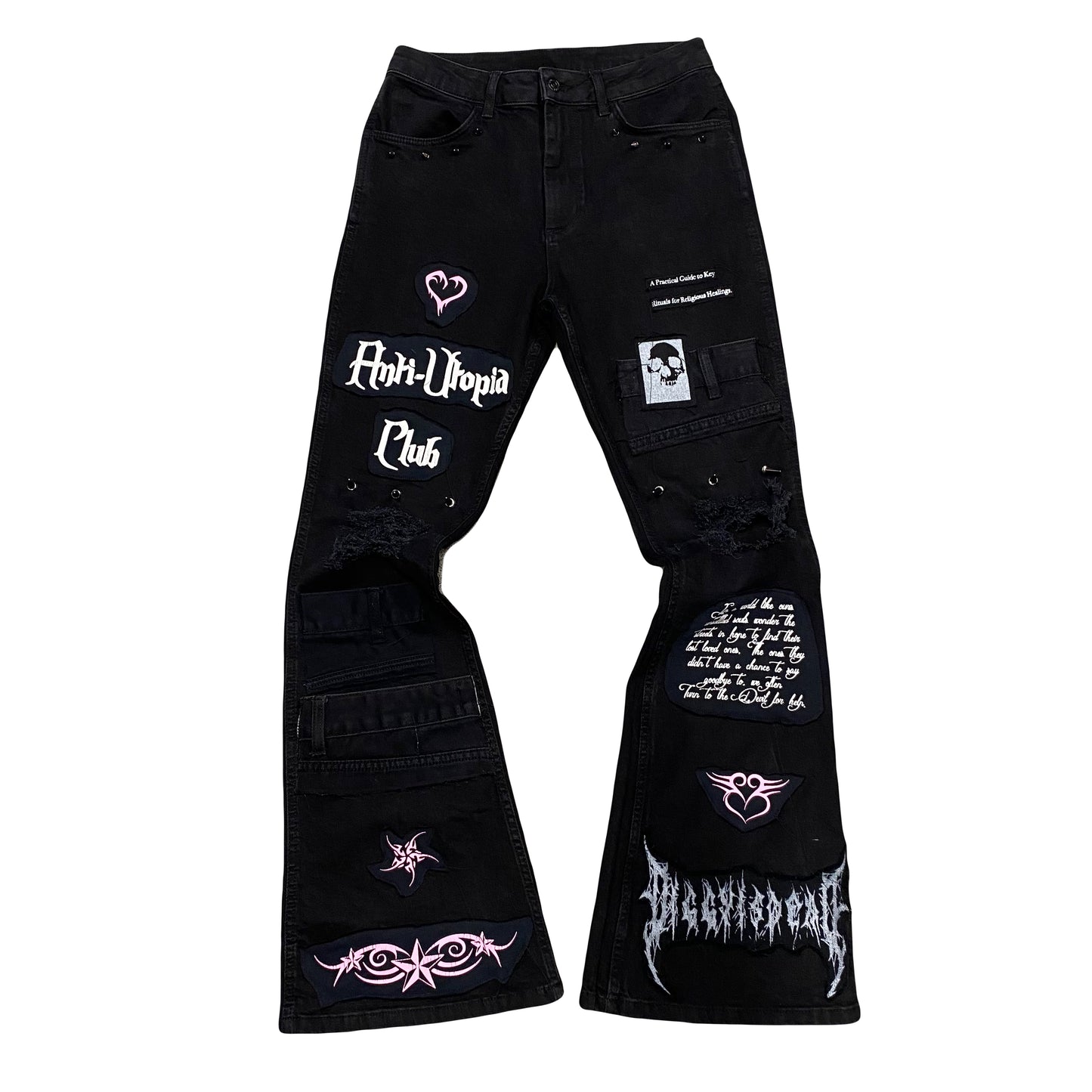 1/1 ‘Anti Utopia Club’ Bootcut jeans - 32x32
