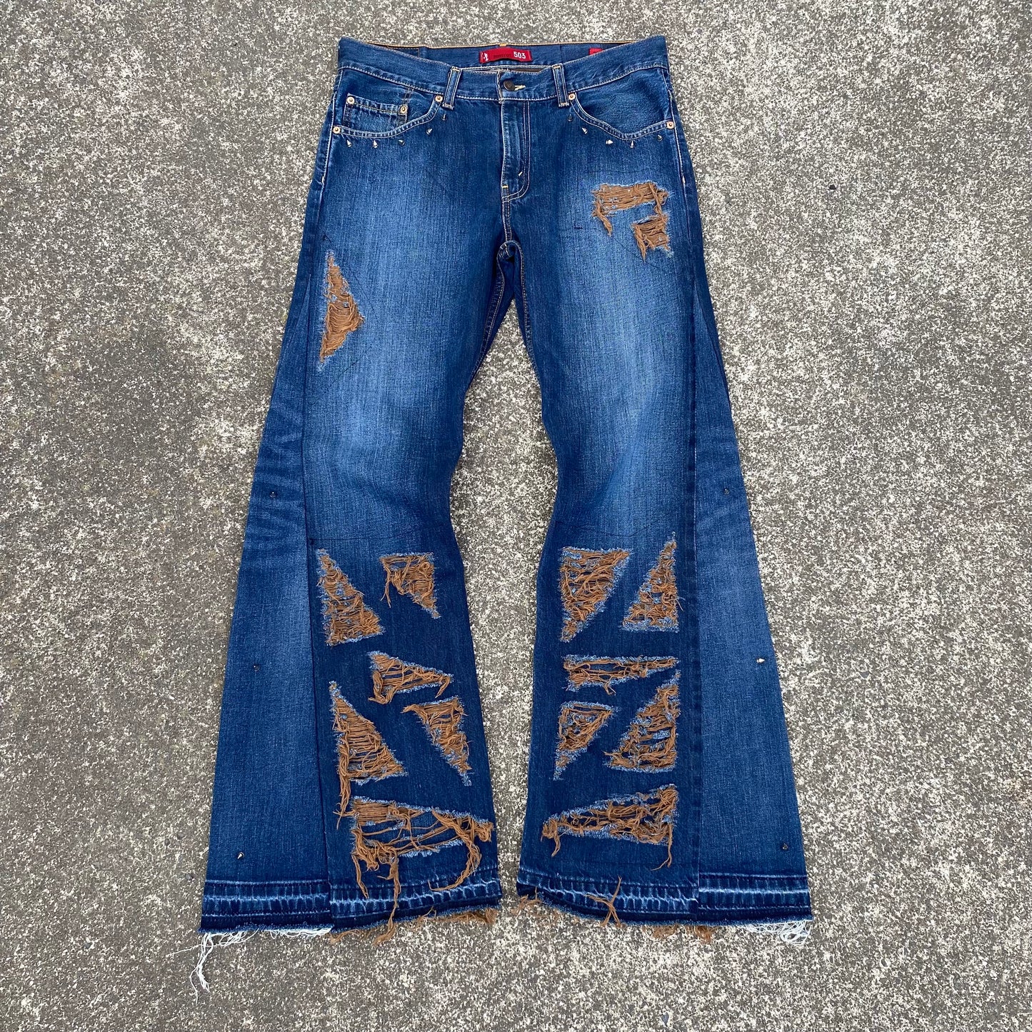 1/1 ‘My Distressing is Made of Mud’ Distressed Jeans - 33X32