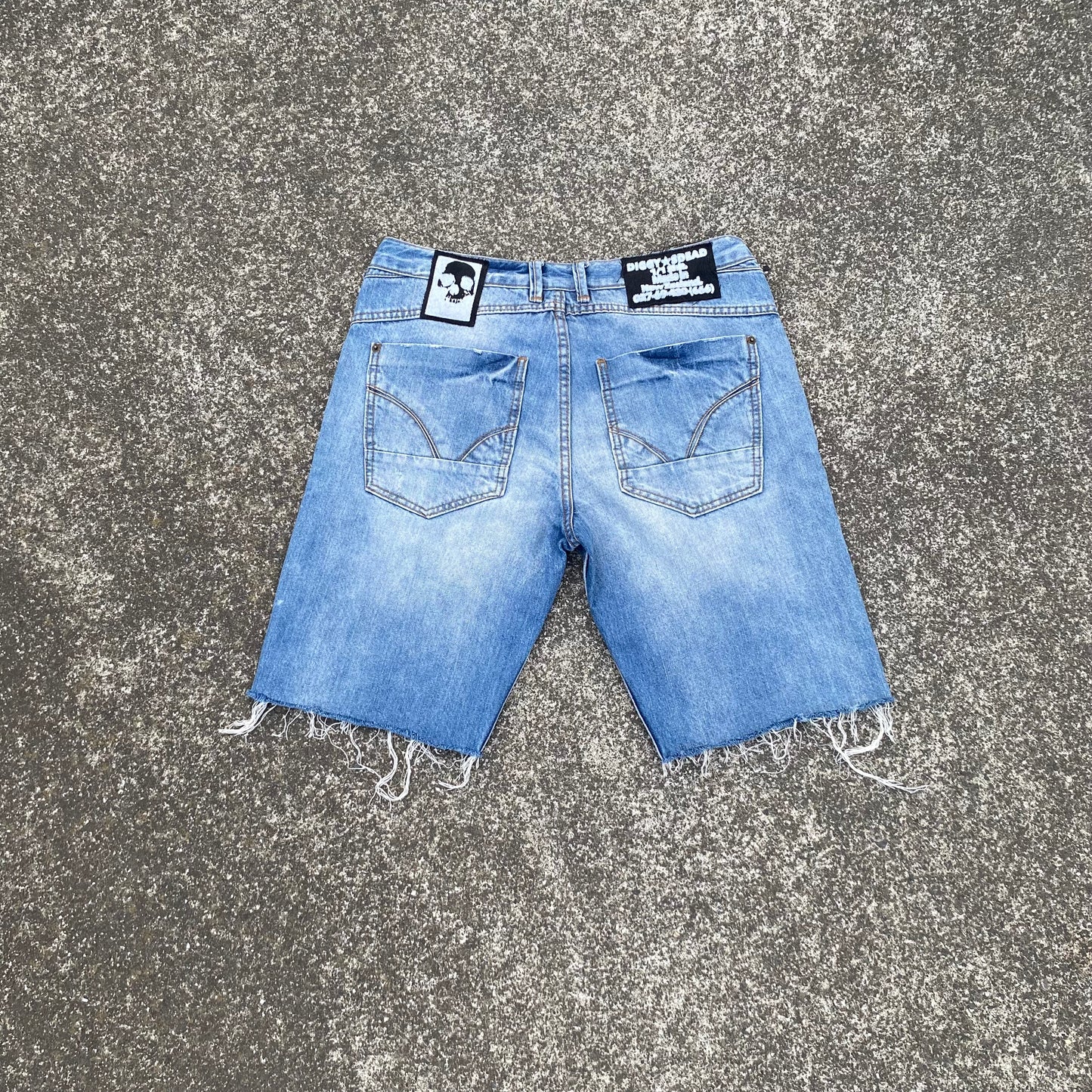 1/1 ‘Denim Graveyard’ DID X PEMI Jean Shorts - 32X34