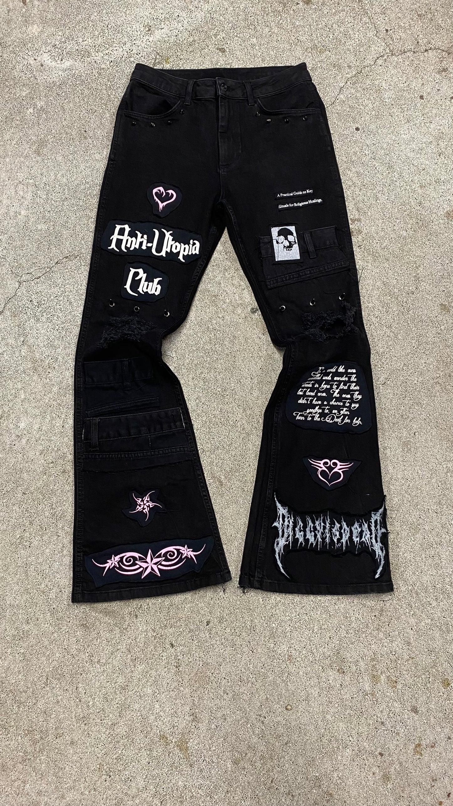 1/1 ‘Anti Utopia Club’ Bootcut jeans - 32x32