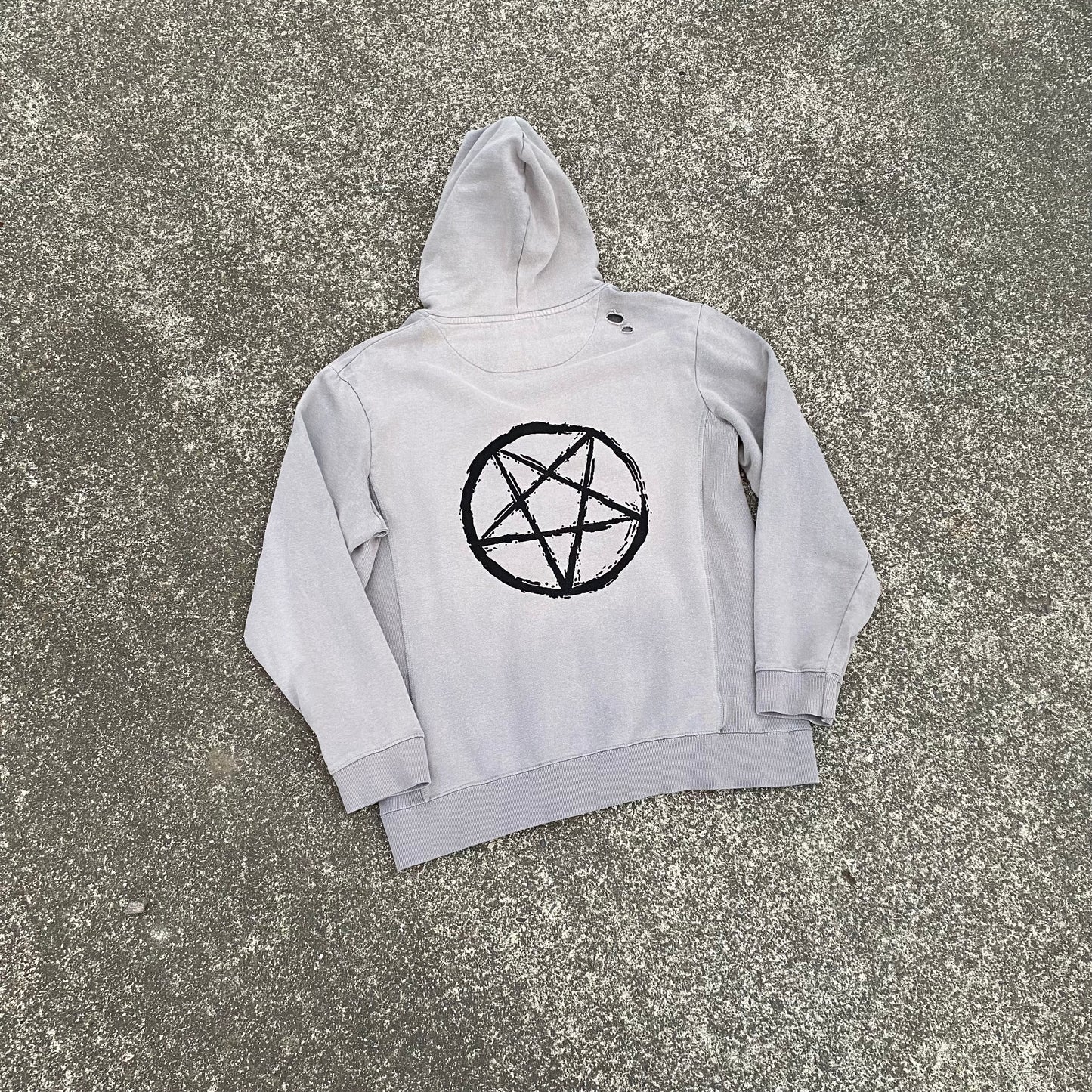 1/1 Distressed Concrete Skull Hoodie