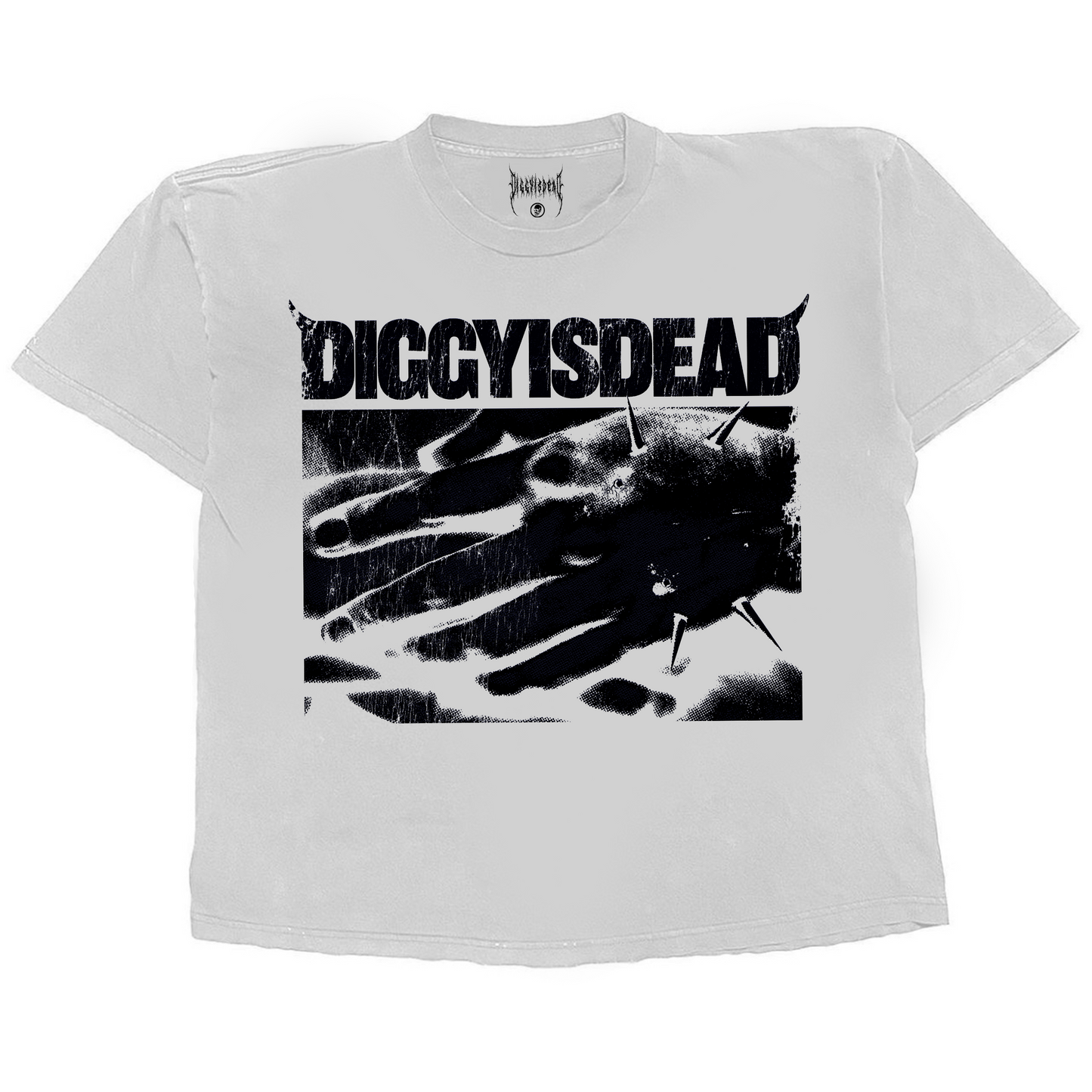 ‘SPIKEDHANDS’ TEE - White