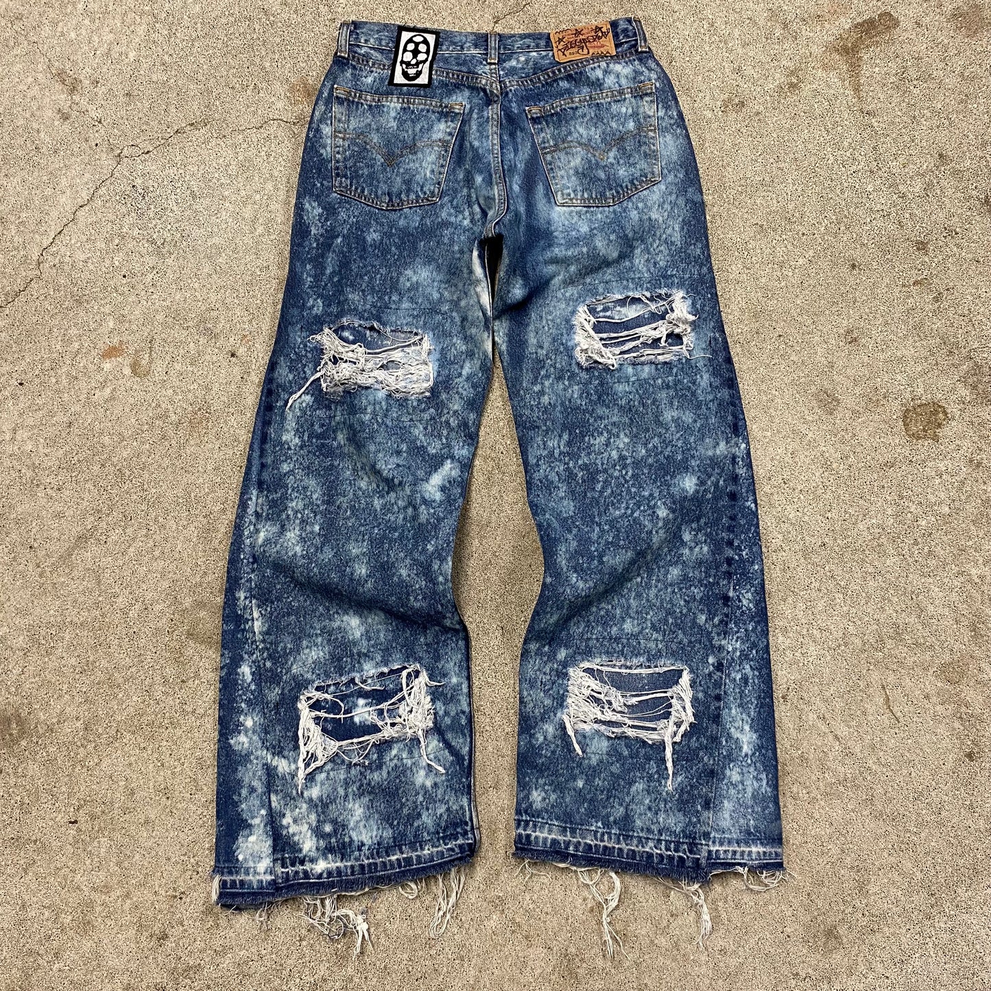 1/1 ‘ROTTEN SOLDIER’ Bleached Flared Jeans - 34X32