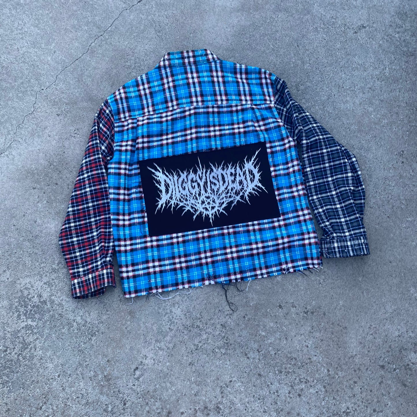 1of1 Patchwork Flannel Red/Blue - XL