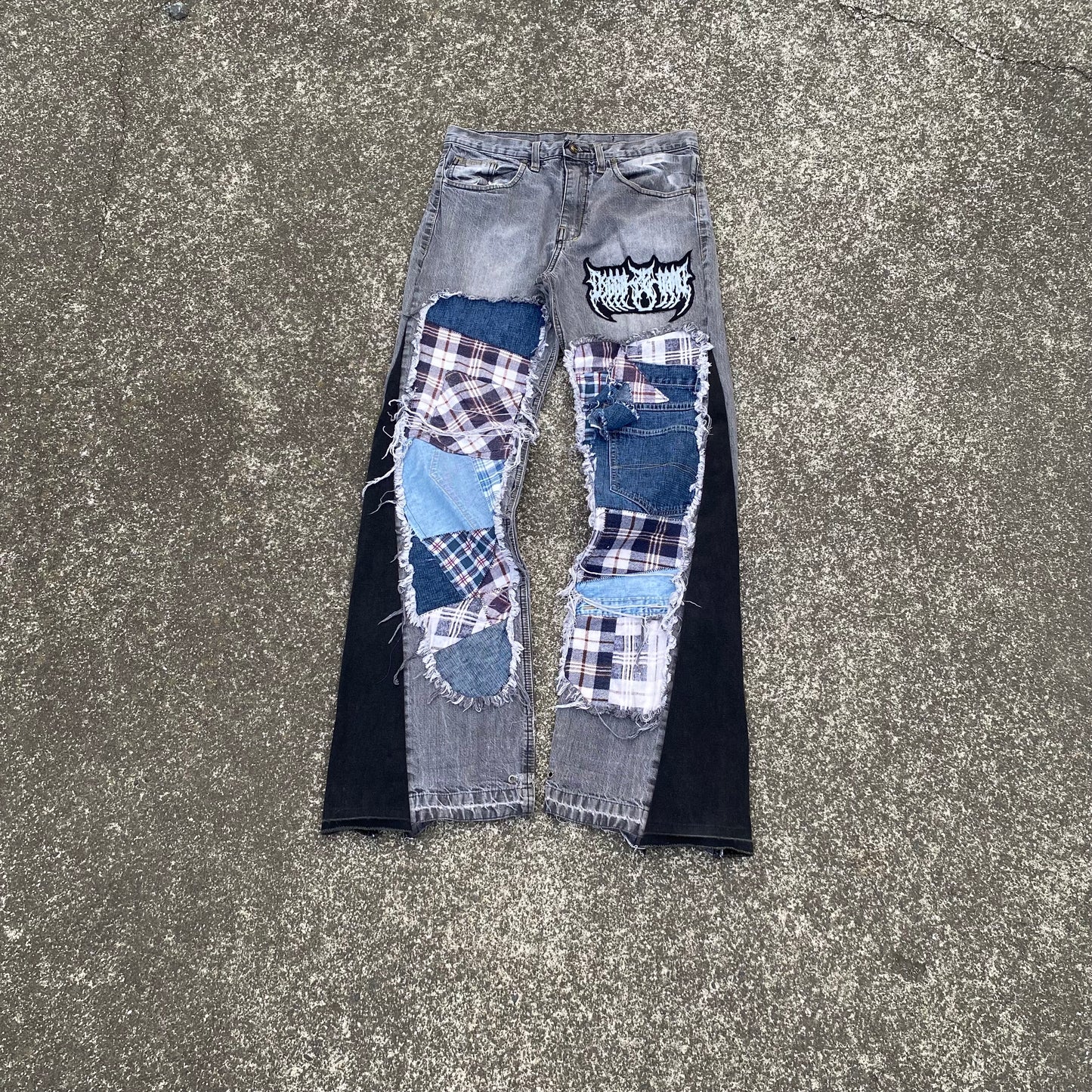 1/1 ‘Flannel Graveyard’ DID X PEMI Jeans - 32X34
