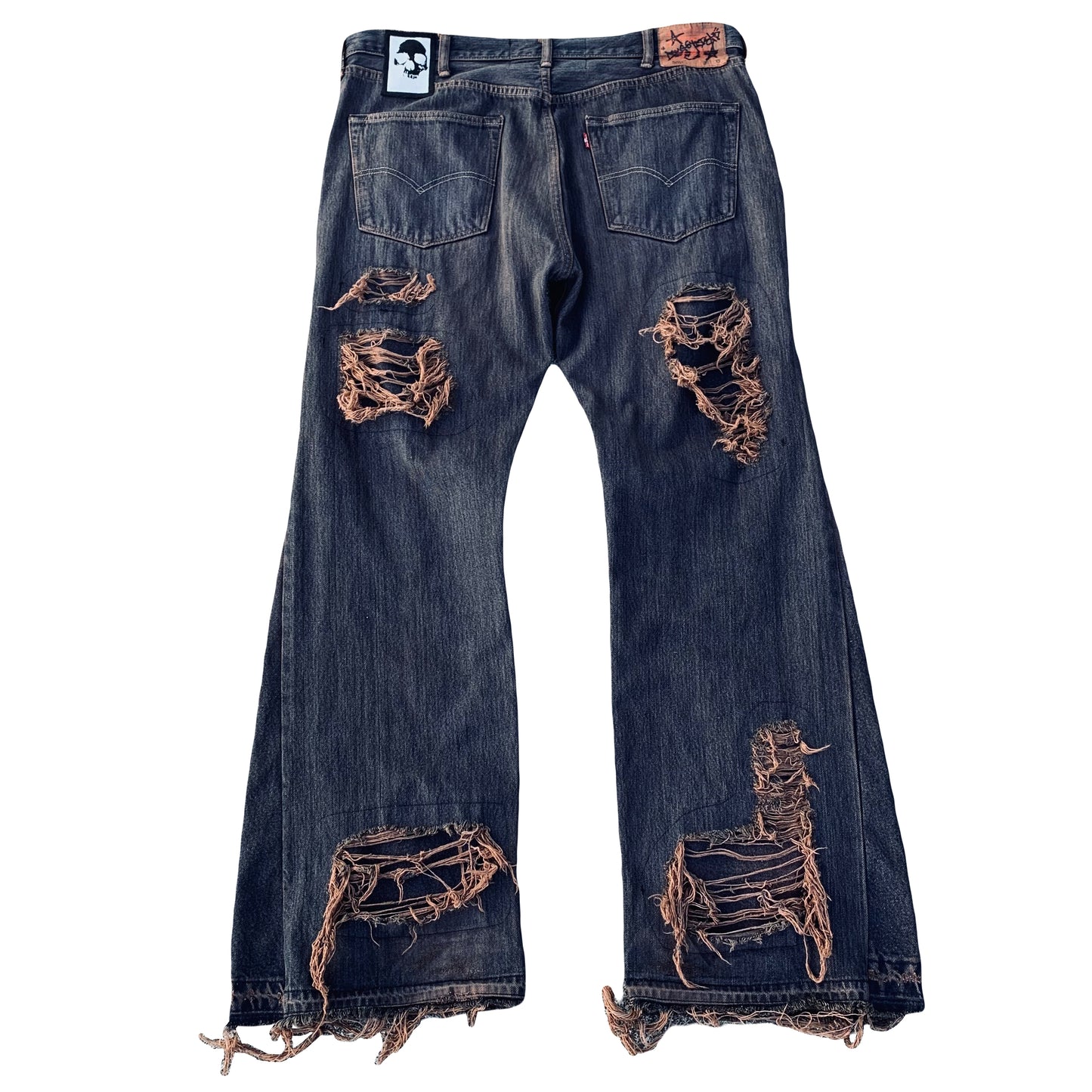 1/1 Choc Distressed Jeans - 38X33