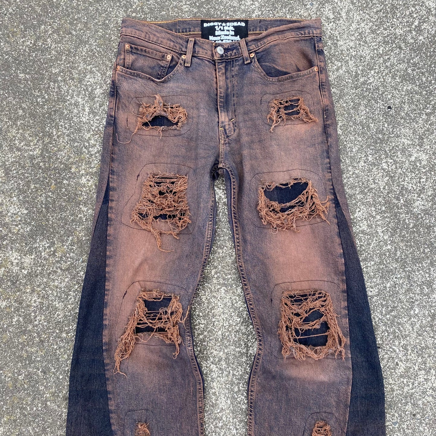 1/1 ‘Escaped From my Tomb’ Distressed Jeans - 34X32
