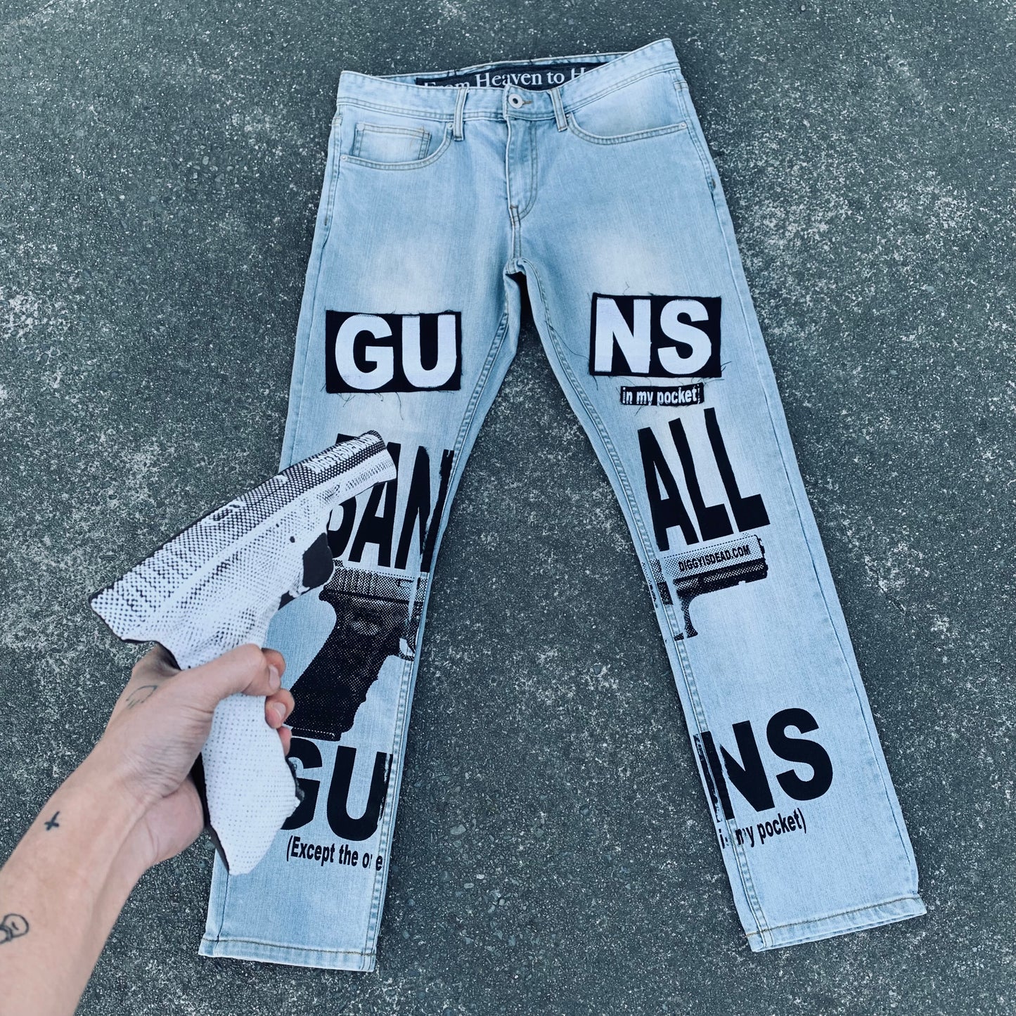 1/1 Ban all Guns Jeans - 32x32