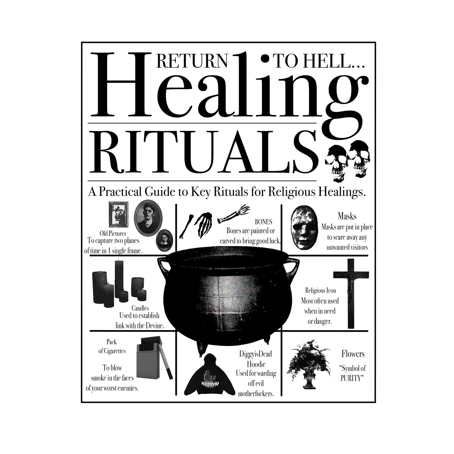 Healing Rituals Tee - Black *Made to order*