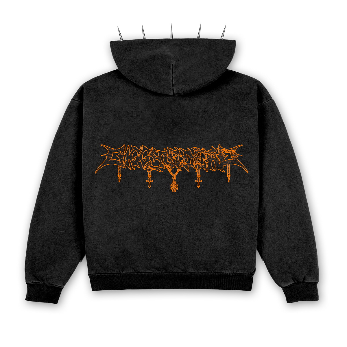 HALLOWEEN Spiked Hoodie - Black