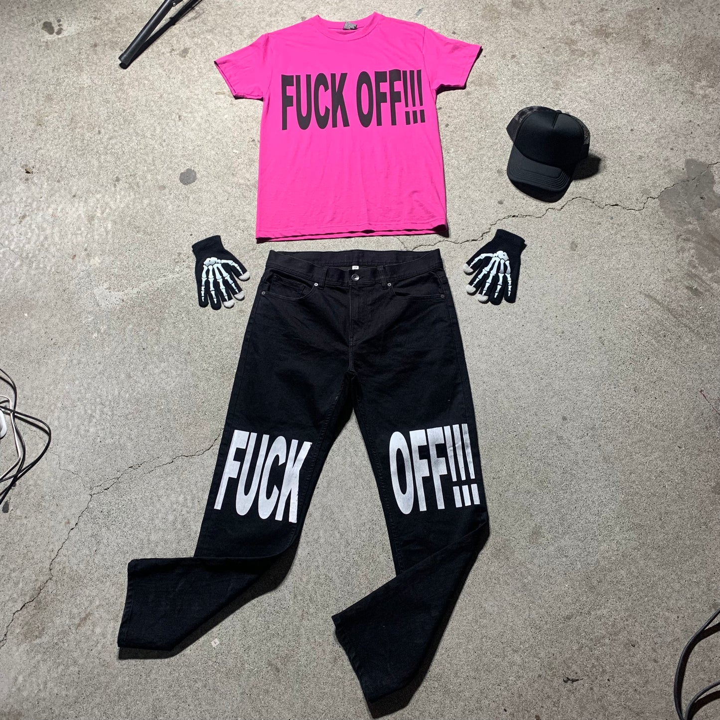 1/1 FUCK OFF!!! Jeans - Black