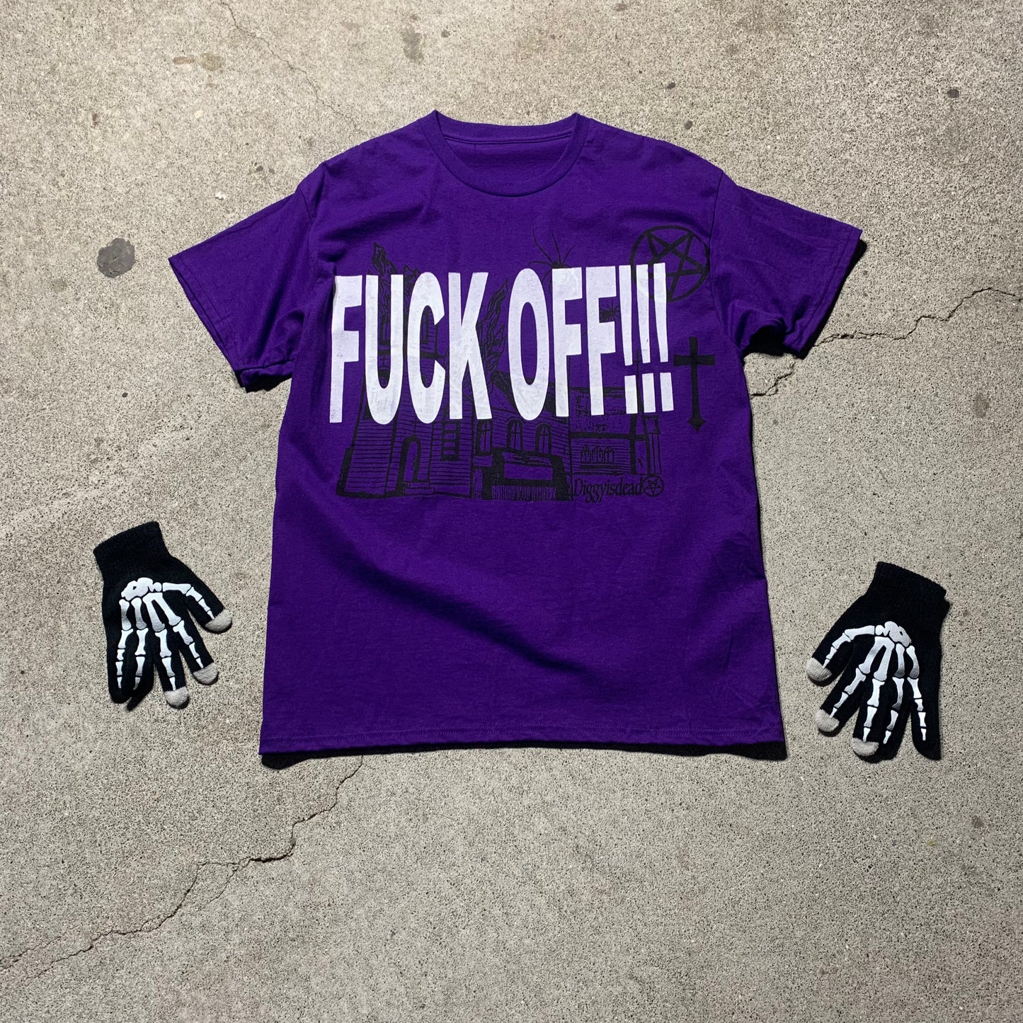 Purple FUCK OFF!!! Tee
