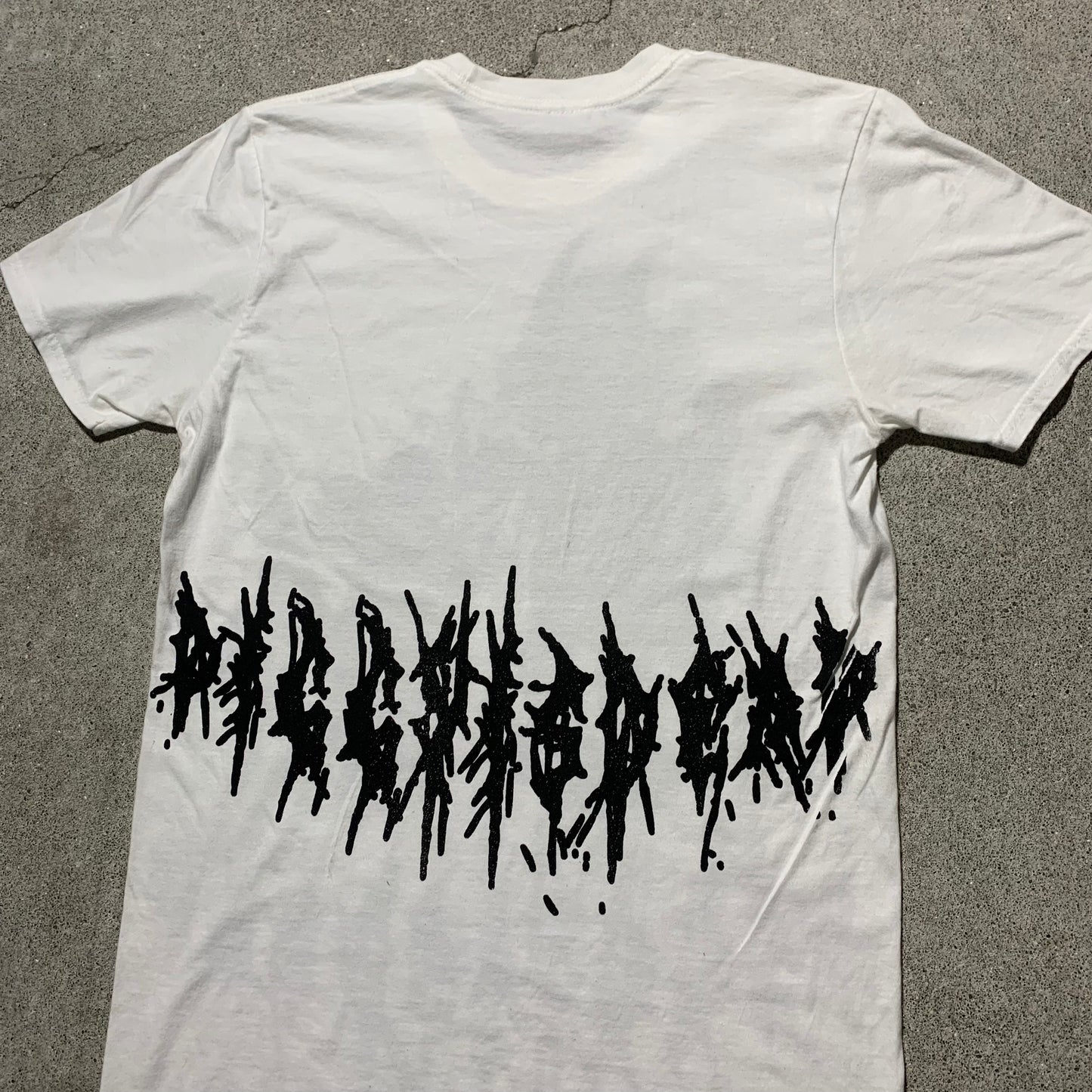 1/1 “BACK UP!” White tshirt - M