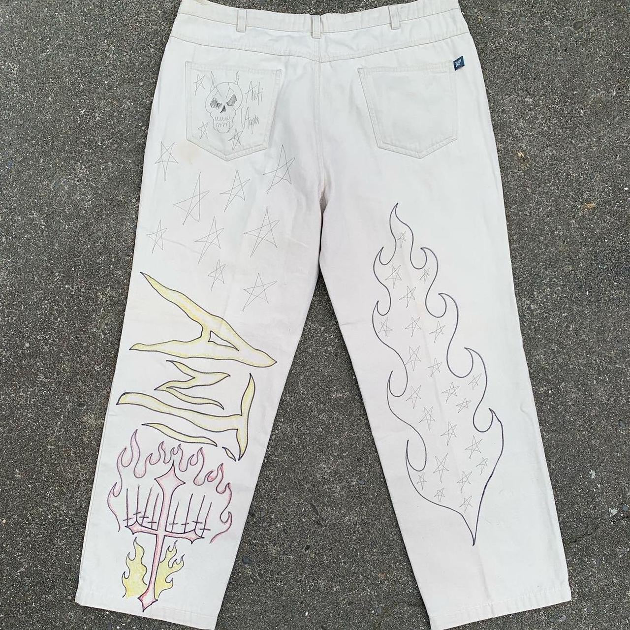 1/1 Hand Drawn Pants