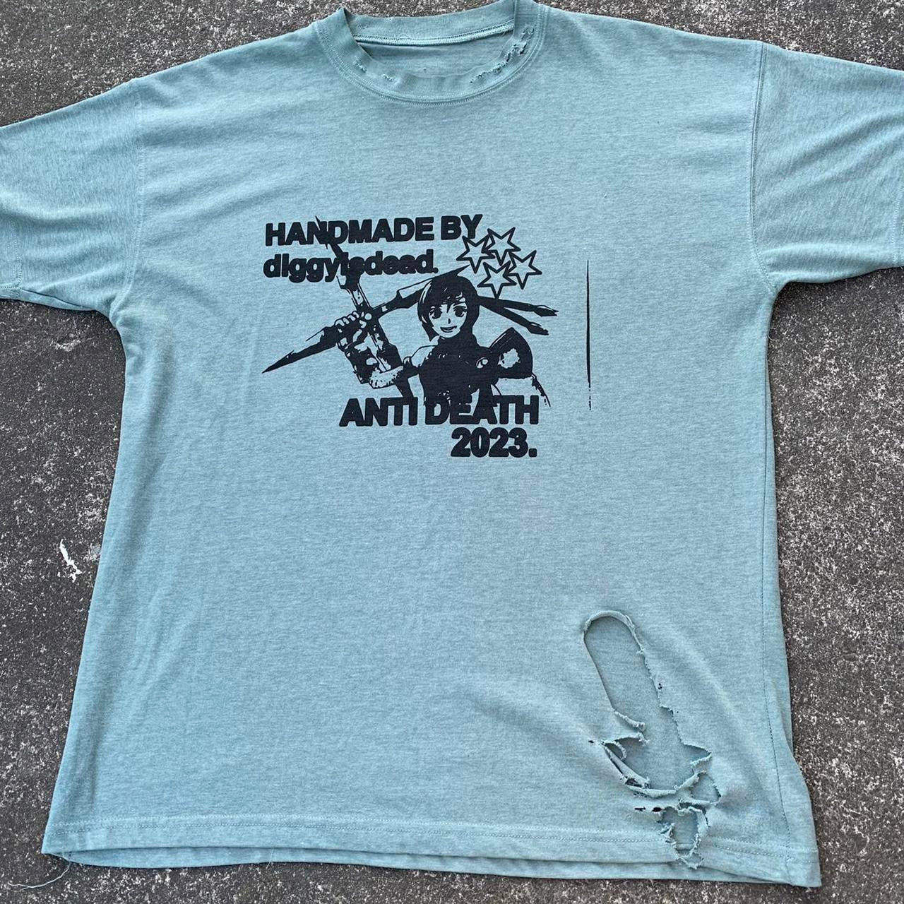 Girl With Spike Distressed Tee