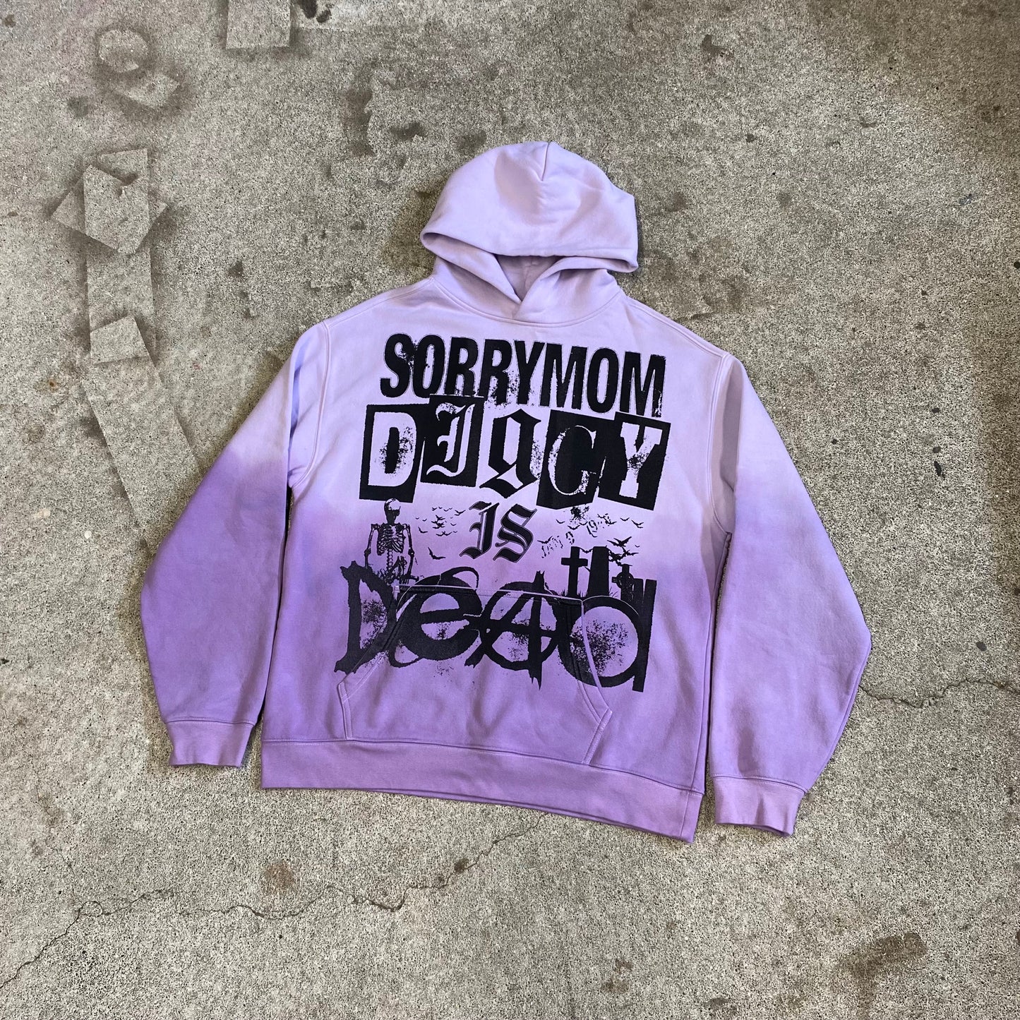 1/1 SORRYMOM X DIGGYISDEAD HOODIE - Purple/Purple