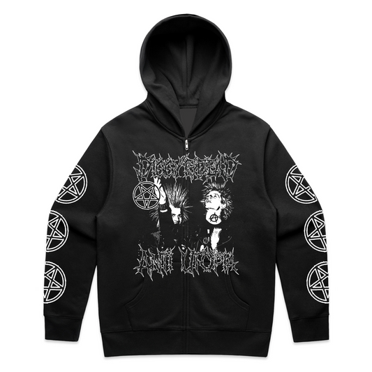 ‘Grievous Bodily Harm’ Zip Up Hoodie - Black *Made to order*