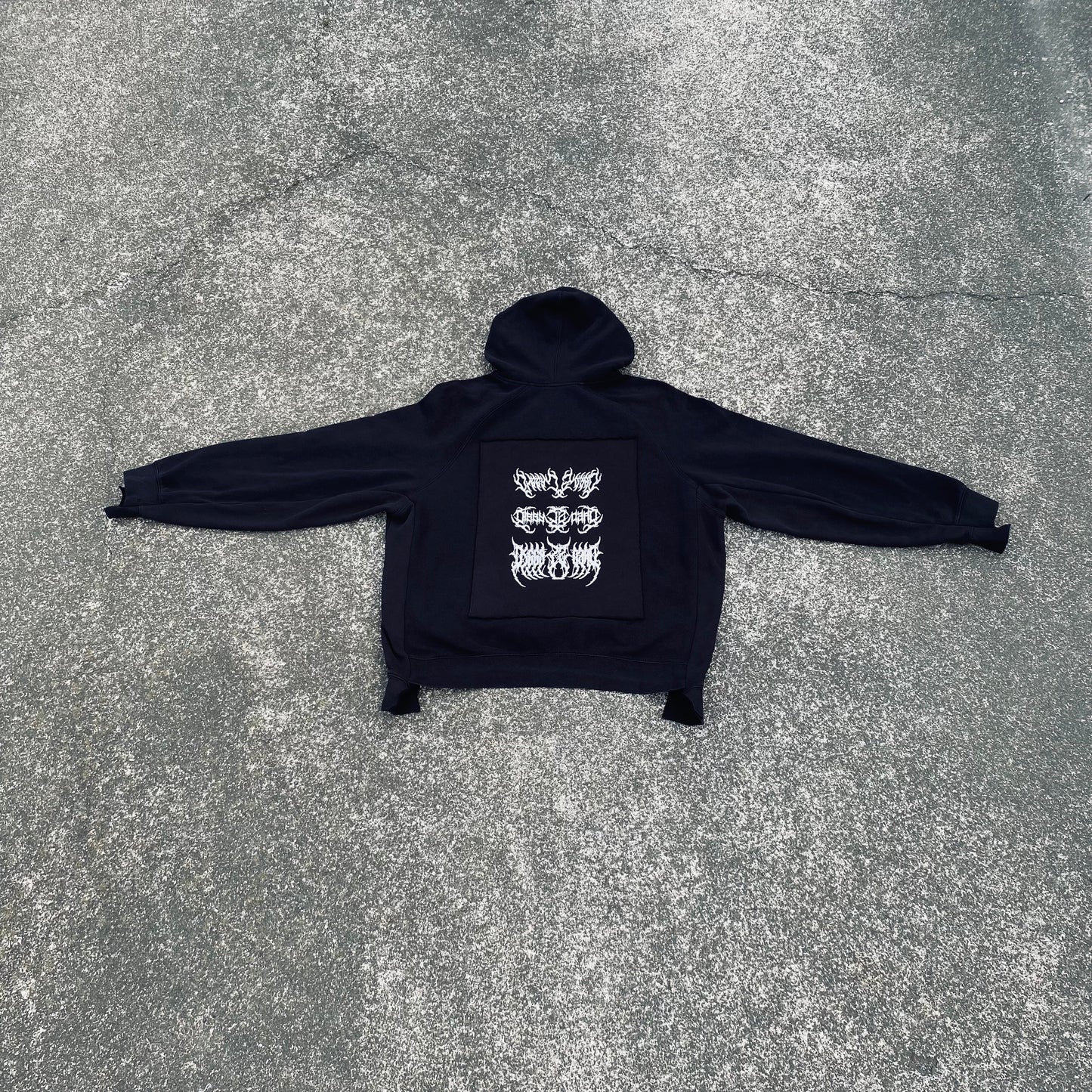 1/1 ‘Nothing’s Shocking’ Patchwork Hoodie - M