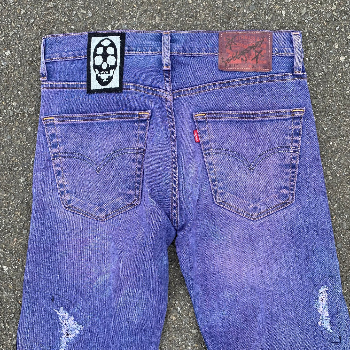 1/1 ‘PURPLE HAIZE’ Flared Jeans - 32X32