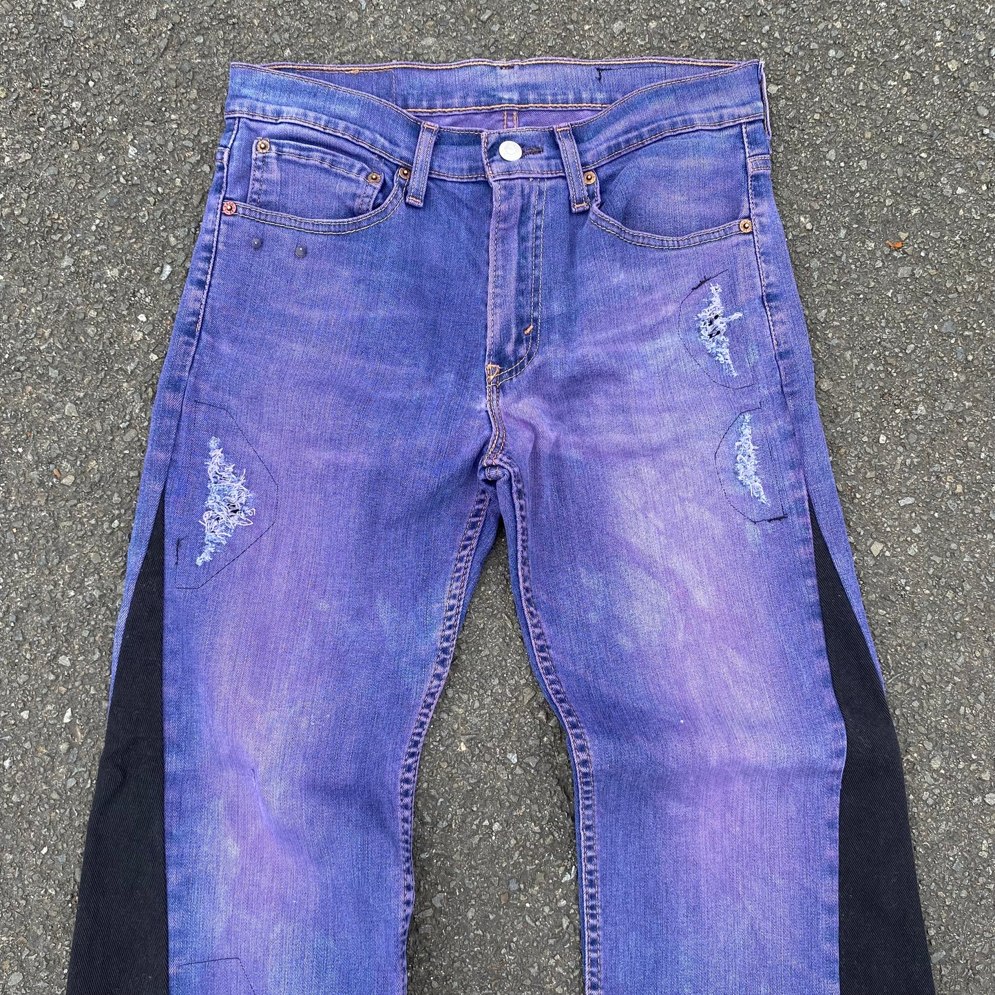 1/1 ‘PURPLE HAIZE’ Flared Jeans - 32X32