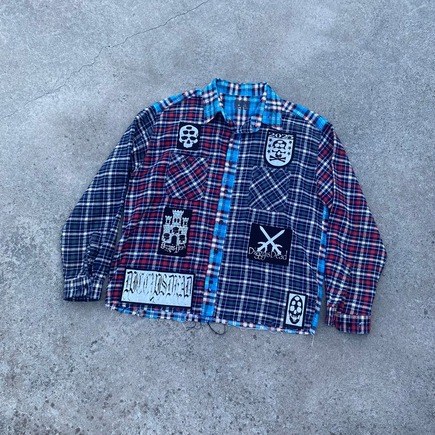 1of1 Patchwork Flannel - Red/Blue