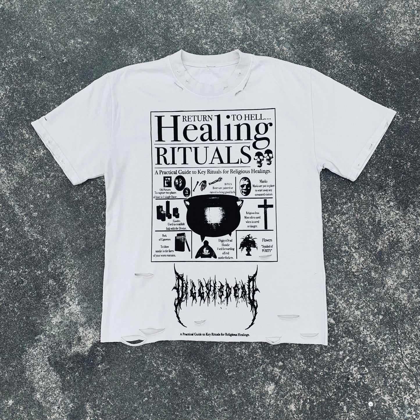 ‘Healing Rituals’ Distressed Tee -