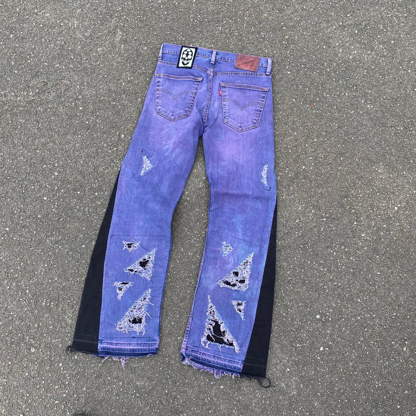 1/1 ‘PURPLE HAIZE’ Flared Jeans - 32X32