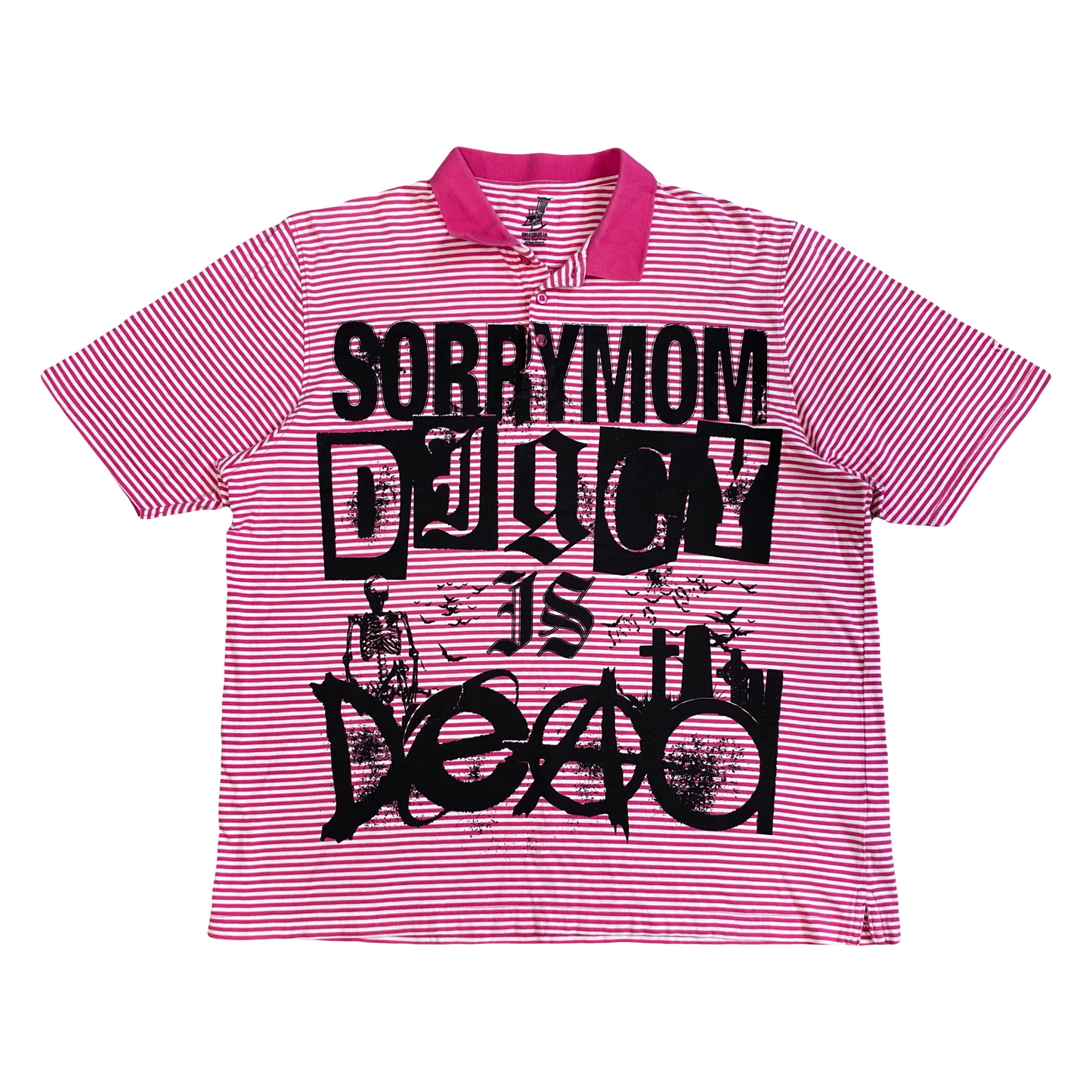 1/1 SORRYMOM X DIGGYISDEAD POLO - Pink/Black