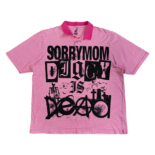 1/1 SORRYMOM X DIGGYISDEAD POLO - Pink/Black