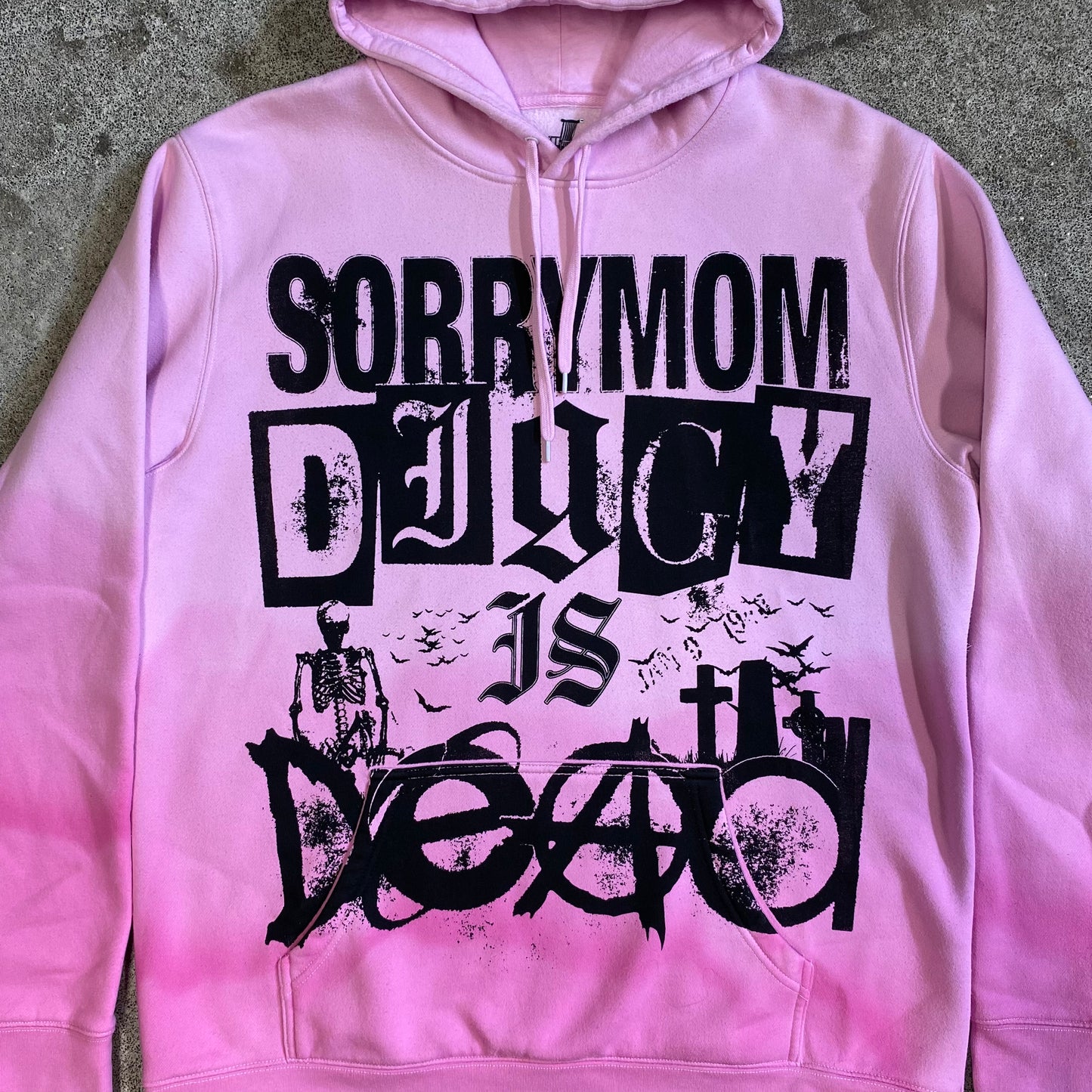 1/1 SORRYMOM X DIGGYISDEAD HOODIE - Pink/Pink