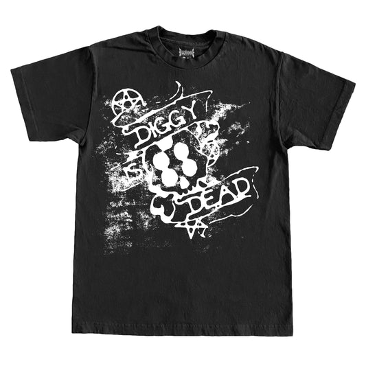 ‘STATIC SKULL’ TEE - Black