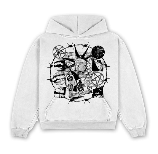 TEETH AND THORNS Hoodie - White