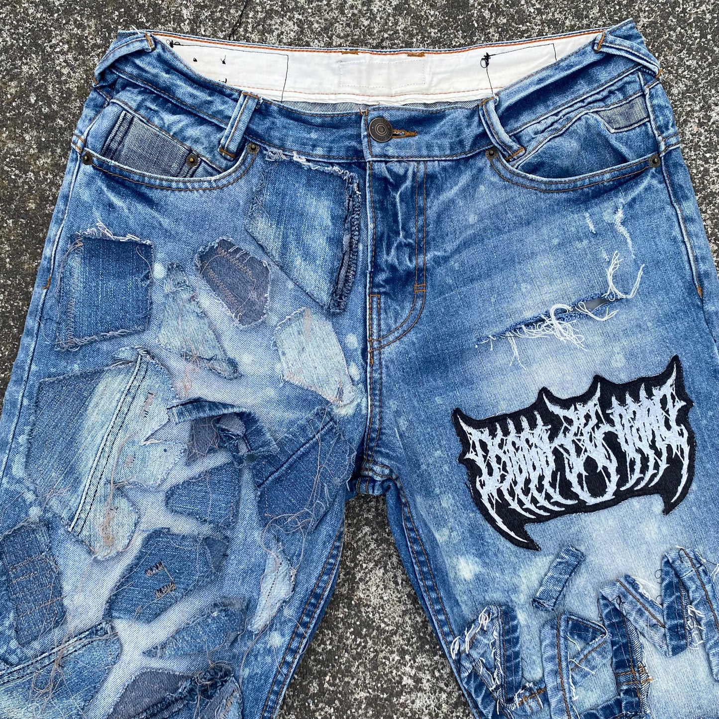 1/1 ‘Denim Graveyard’ DID X PEMI Jean Shorts - 32X34