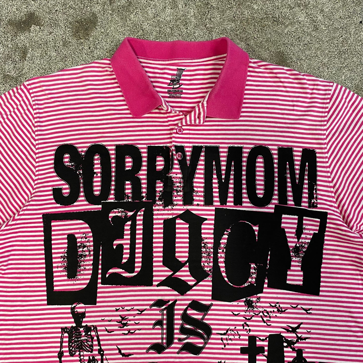 1/1 SORRYMOM X DIGGYISDEAD POLO - Pink/Black
