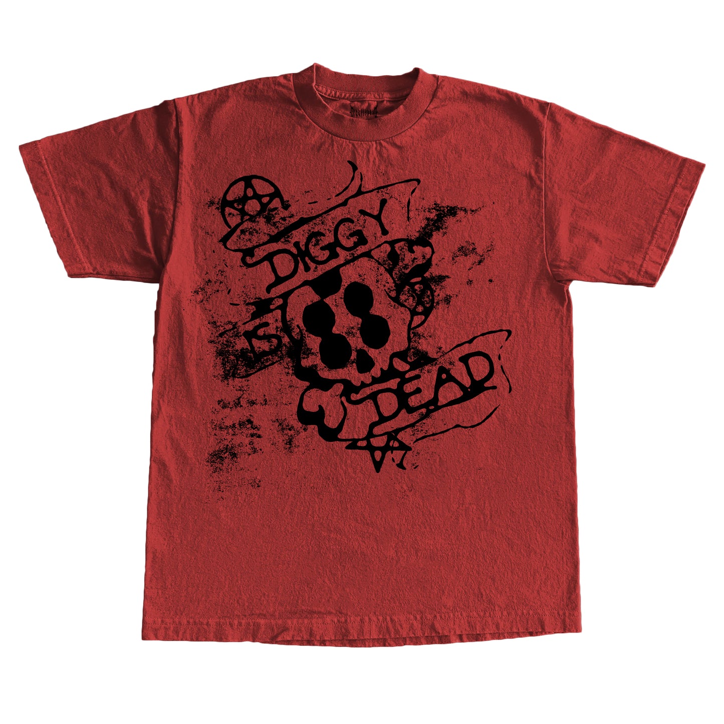‘STATIC SKULL’ TEE - Red