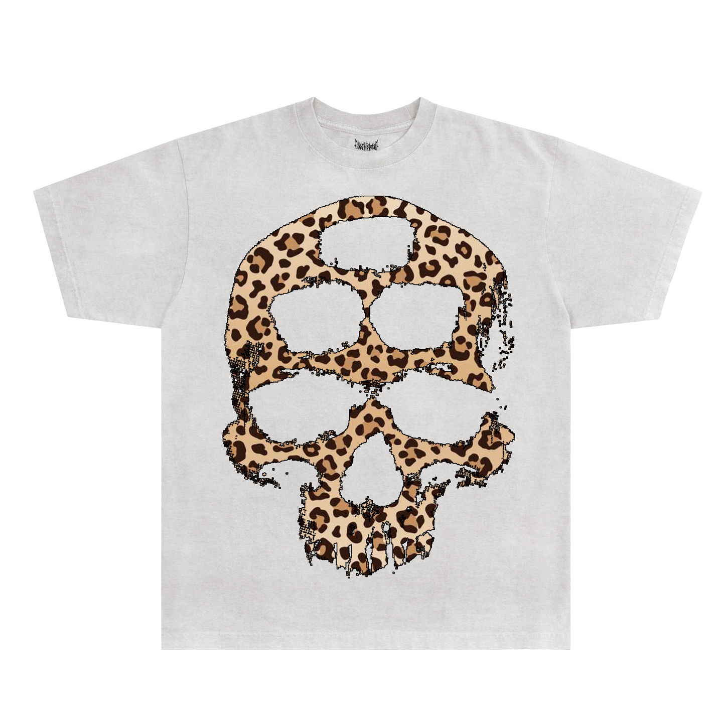 LEOPARD SKULL TEE - White