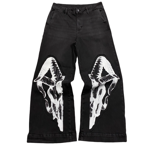 1/1 Goat Skull Wide Jeans - 34x34