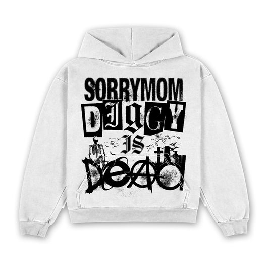 SORRYMOM X DIGGYISDEAD HOODIE - WHITE *PRE ORDER